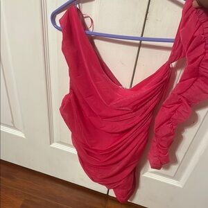 Vibrant Pink One-Shoulder bodysuit